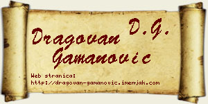 Dragovan Gamanović vizit kartica